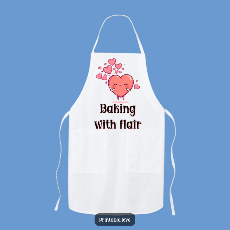 Funny Sparkly Hearts Apron: Cook with Magic, Perfect Kitchen Funny Gift