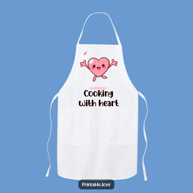 Funny Tiny Heart Leaping Apron: Cook with Cheer, A Delightful Gift for Bakers