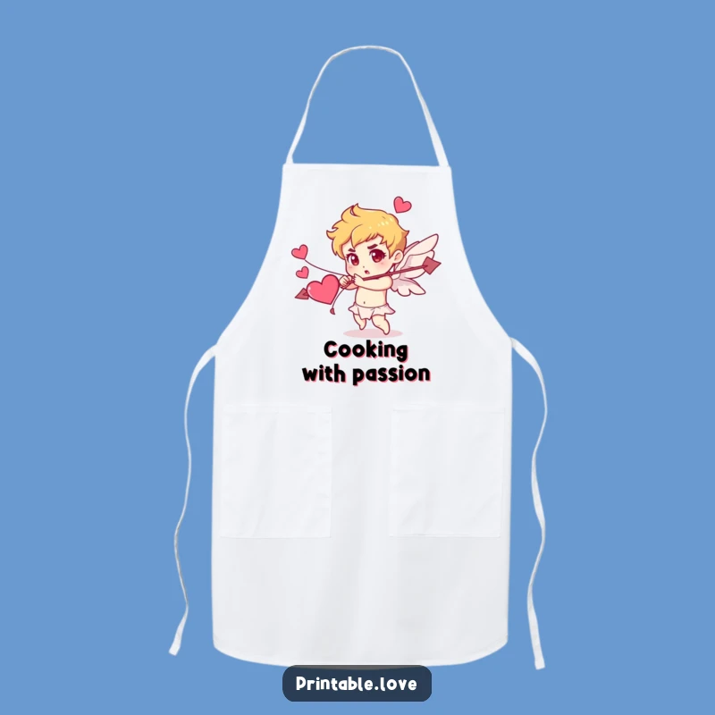 Funny Cupid Apron: Cook with Love and Determination, a Humorous Kitchen Gift