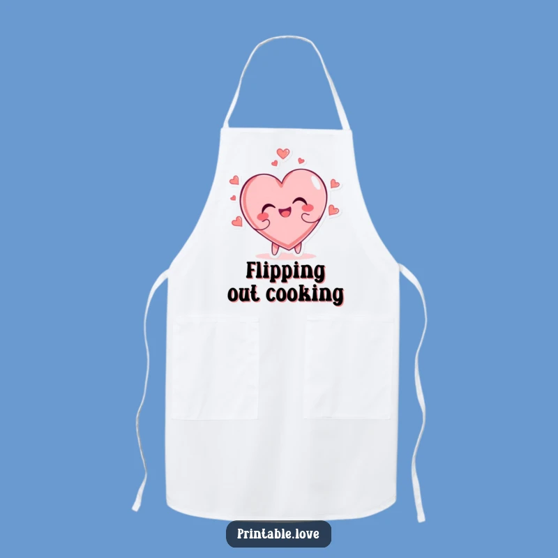 Funny Glee Heart Apron: Cook with Enthusiasm, Tumbling Fun
