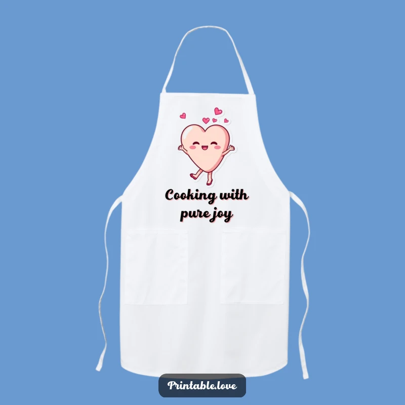 Funny Dancing Heart Apron: Cook with Joy and Delightful Moves