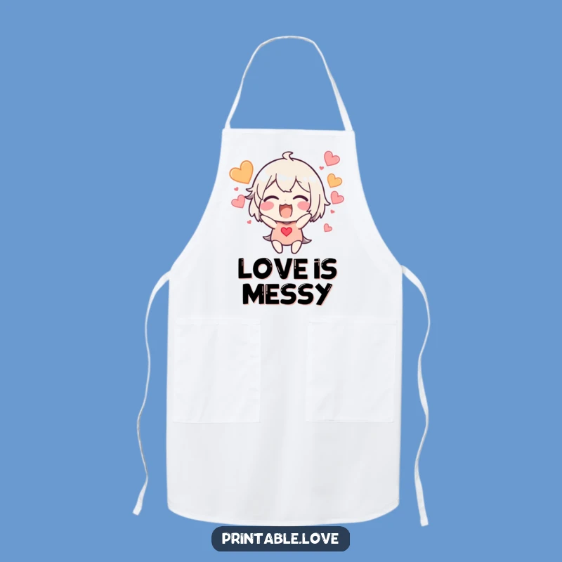 Funny Excited Heart Burst Apron: Joyful Kitchen Wear Gift