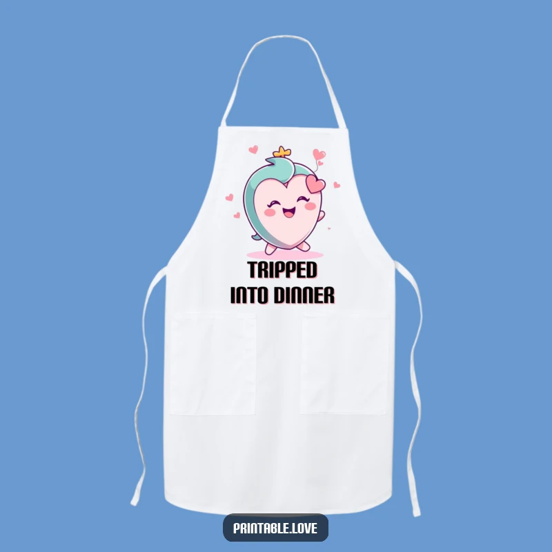 Funny Small Heart Apron: Tripping with Glee in the Kitchen!