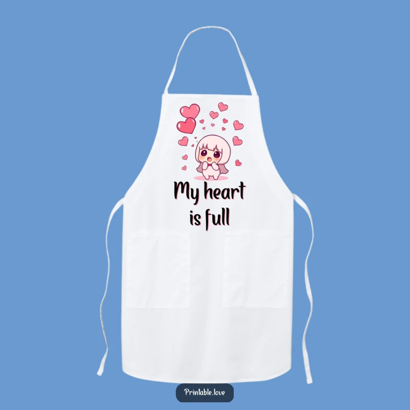 Funny Surprise Heart Rain Apron: Whimsical Character Chef Gift