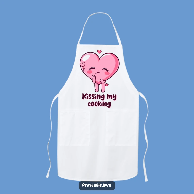 Funny Heart Kiss Apron: Cook with Love and Dreamy Flair