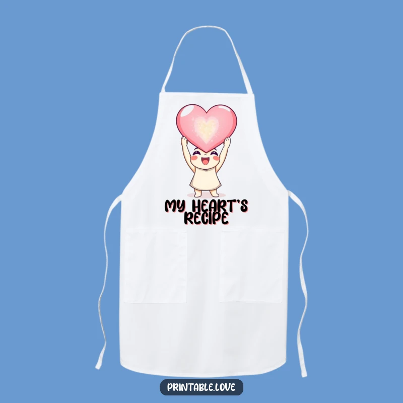 Funny Joyful Heart Apron: Giant Heart for Culinary Love