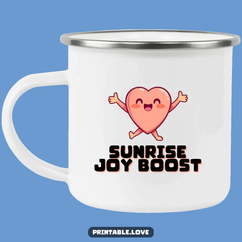 Funny Heart Camping Mug: Joyful Sips, Perfect Outdoor Gift