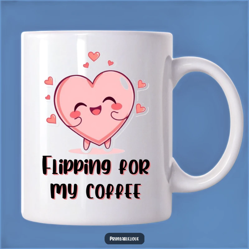 Funny Glee Heart Mug: Tumbles with Joy, Perfect Enthusiastic Gift