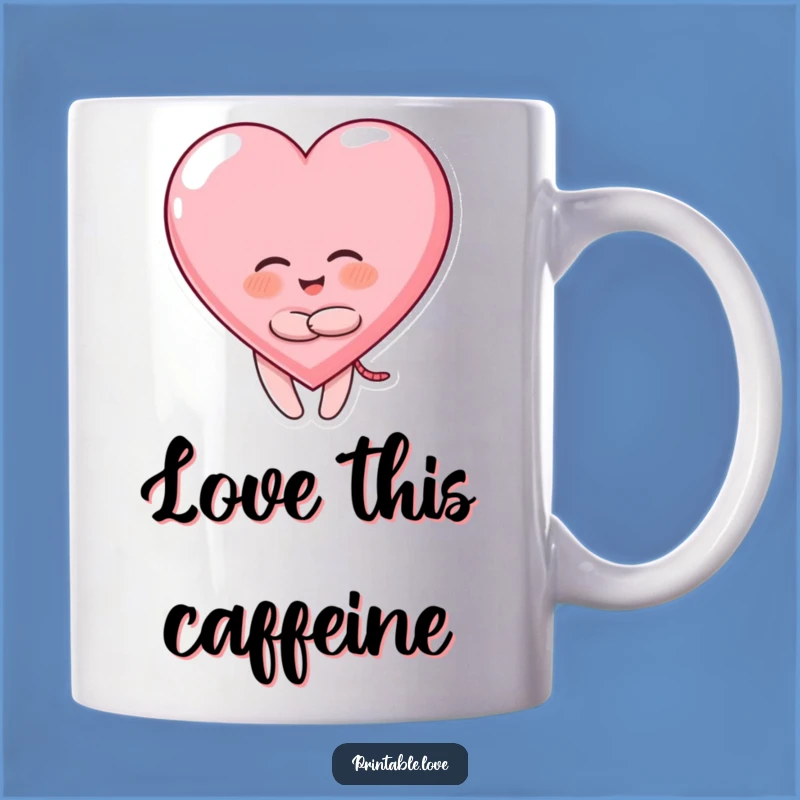 Funny Giggling Heart Mug: Joyful Hug, Perfect Valentine's Gift