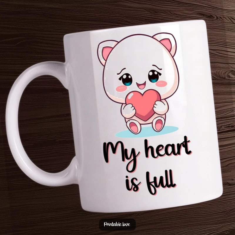 Funny smiling character gifting a heart with beaming eyes, conveying love and happiness, a perfect gift for expressing affection.