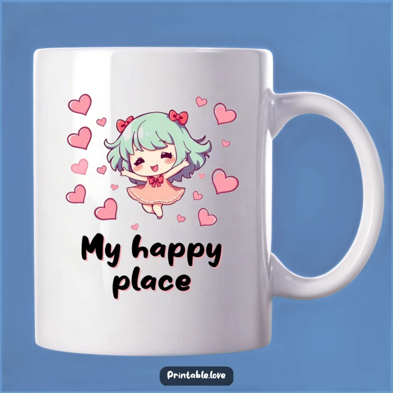 Funny Love Dancing Character Mug: Adorable Floating Friend, Perfect Funny Gift!