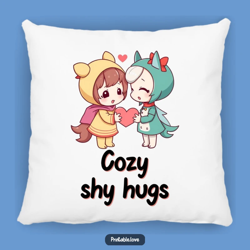 Funny Shy Heart Pillow: Cozy Playful Comfort Gift