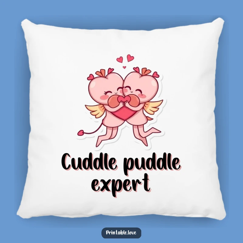 Funny Acrobatic Hearts Pillow: Cozy & Comical Love Accent, Perfect Funny Gift