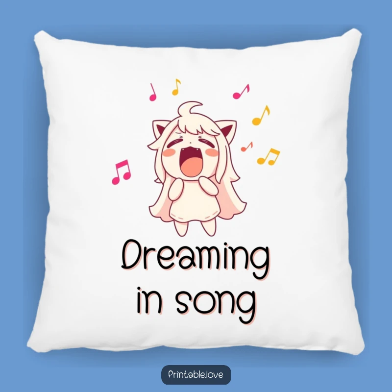 Funny Music Pillow: Cozy Singer Comfort, Hilarious Accent for Music Fans!