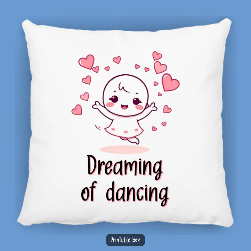 Funny Kawaii Dance Pillow: Comfy Character Celebration - Soft Funny Gift