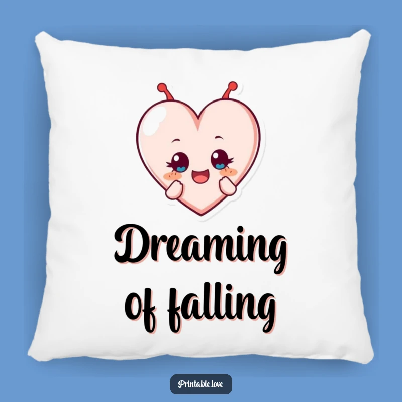 Cozy Funny Heart Pillow: Tumbling into Delight - Soft Gift
