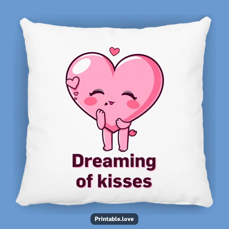 Funny Heart Kiss Pillow: Dreamy Comfort and Romantic Touch