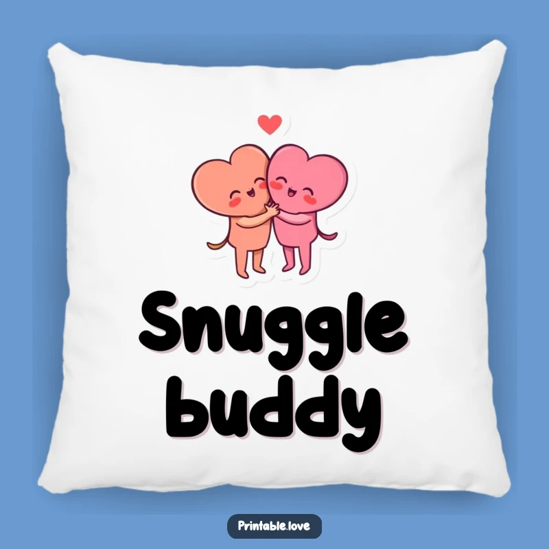 Funny Hugging Hearts Pillow: Cozy Comfort, Sweet Embrace