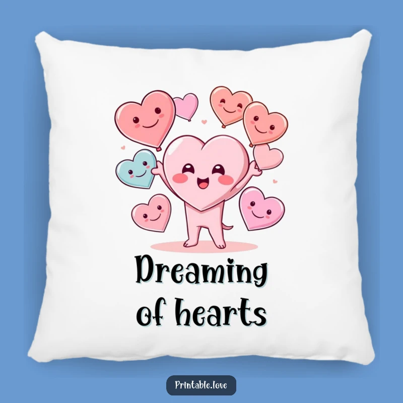 Funny Kawaii Heart Juggler Pillow: Cuddle Up with Comfort and Endless Affection