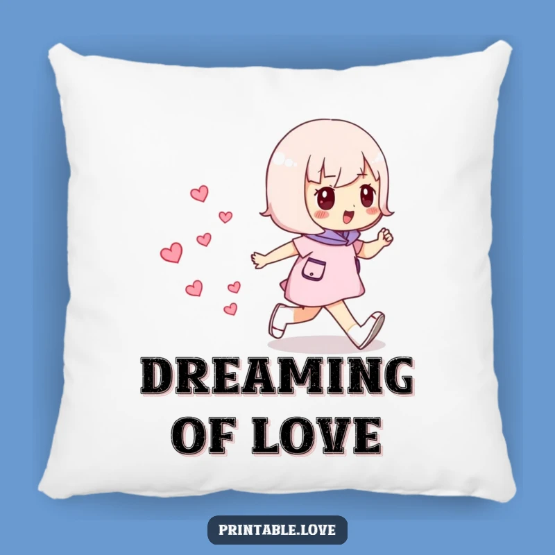 Funny Striding Hearts Pillow: Cozy Comfort for the Confident Soul!