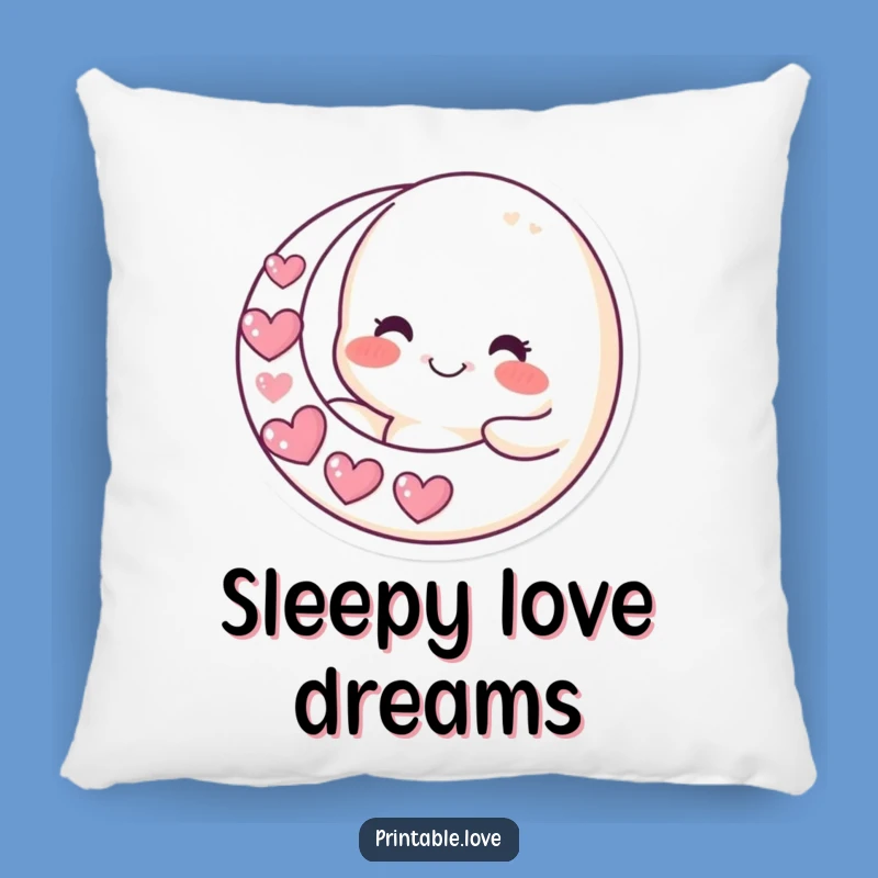 Funny Moon Pillow: Soft Comfort with Heart Crescent, a Dreamy Gift
