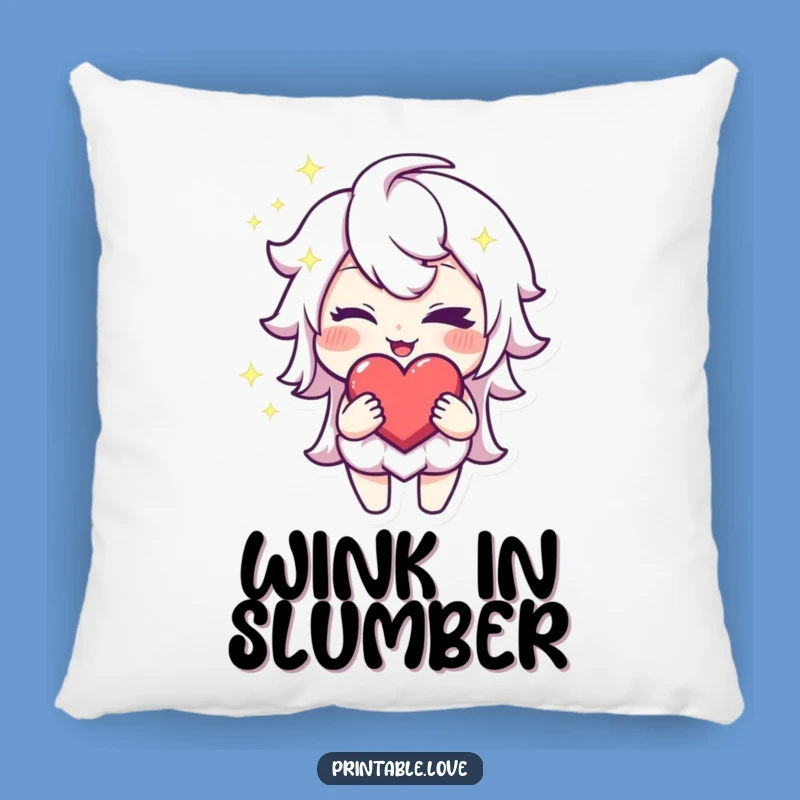 Soft Funny Winking Heart Pillow: Snuggle Up with Mischief, A Cozy Gift