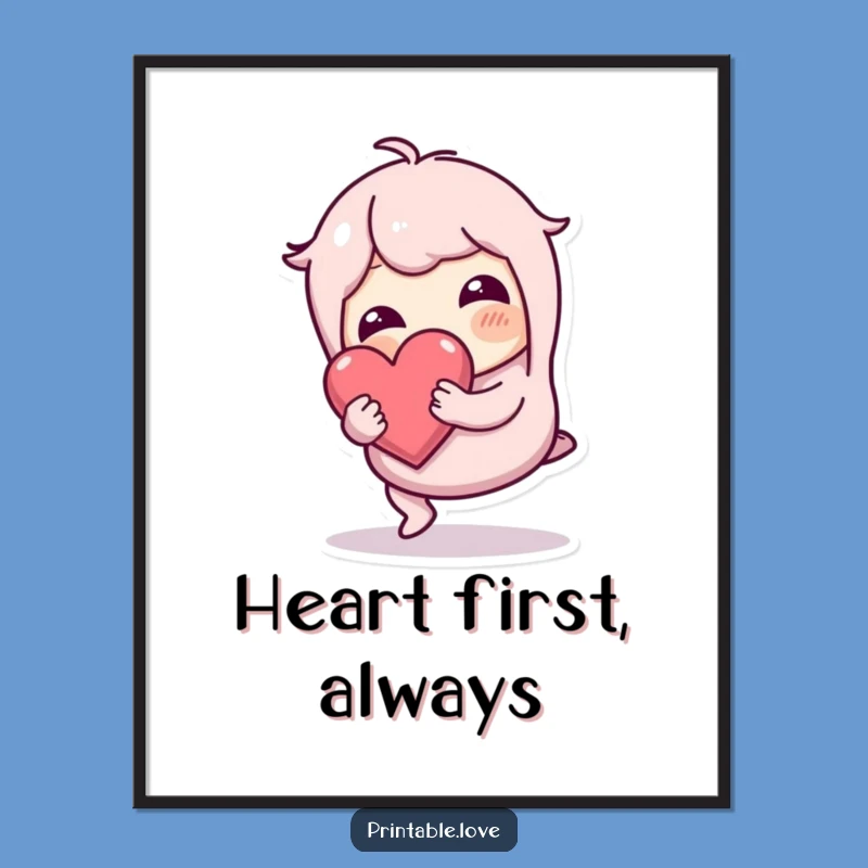 Funny Tripping Heart Digital Art: Wobbly Character Download for Resilience
