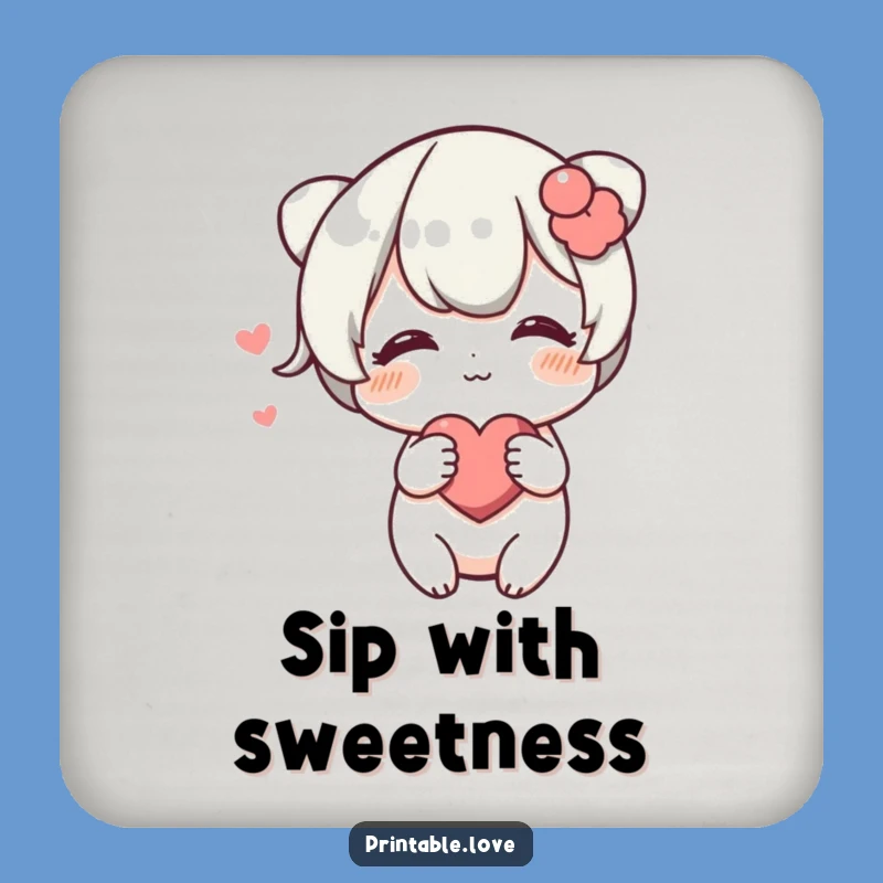 Funny Blushing Heart Coaster Set: Protect Surfaces with Sweetness, A Charming Gift