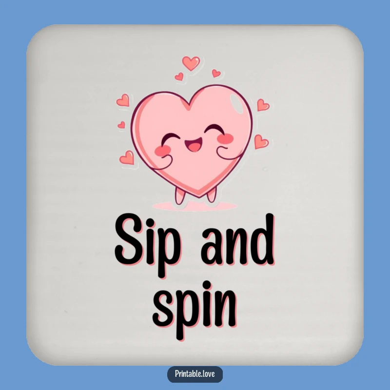 Funny Glee Heart Coasters: Protect Surfaces with Tumbling Joy