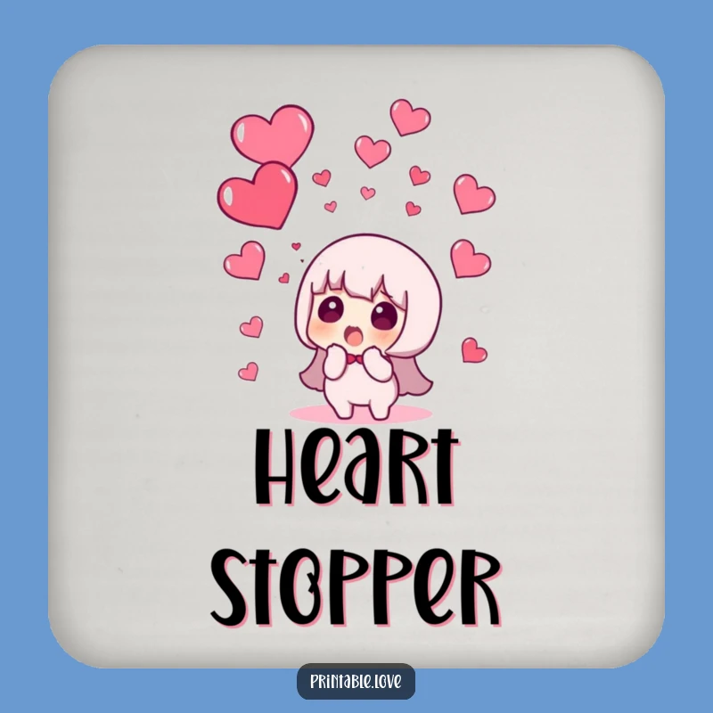 Funny Surprise Heart Rain Drink Coaster: Protect Surfaces Gift