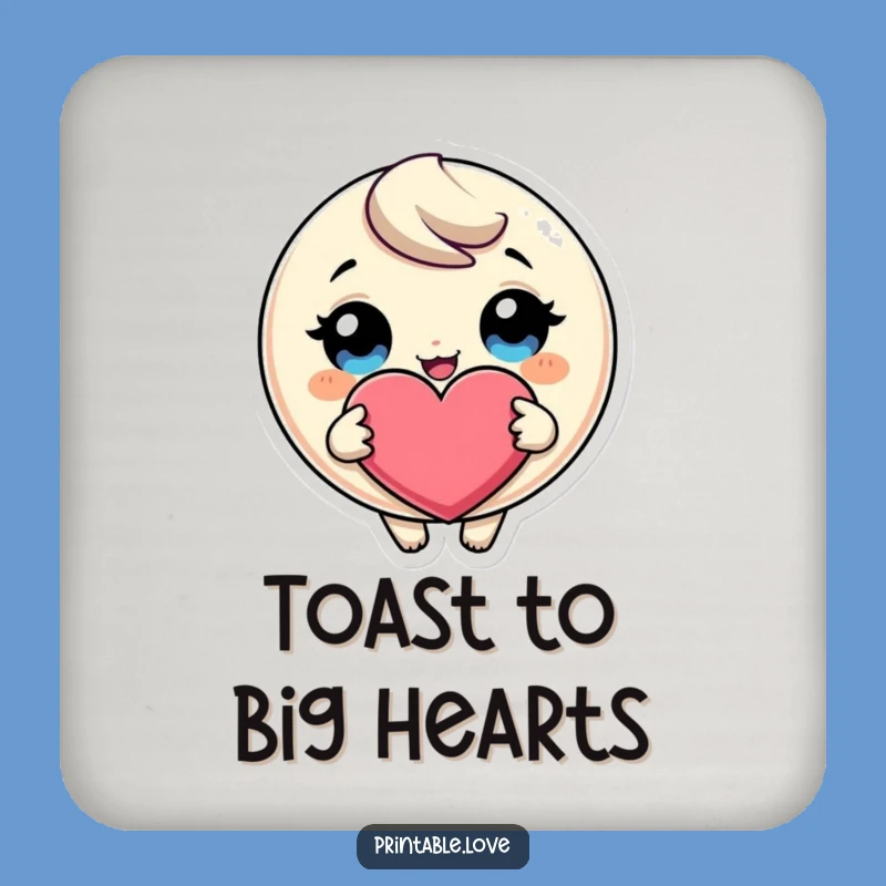 Funny Giggling Heart Coaster Set: Protect Surfaces with Love, A Sweet Gift