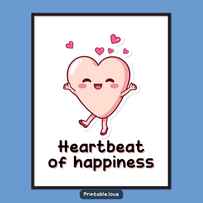 Funny Dancing Heart Poster: Bring Joyful Celebration to Your Walls