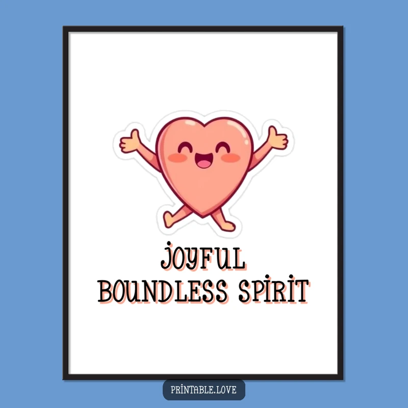 Funny Heart Poster: Joyful Art, Perfect Gift for Happy Walls