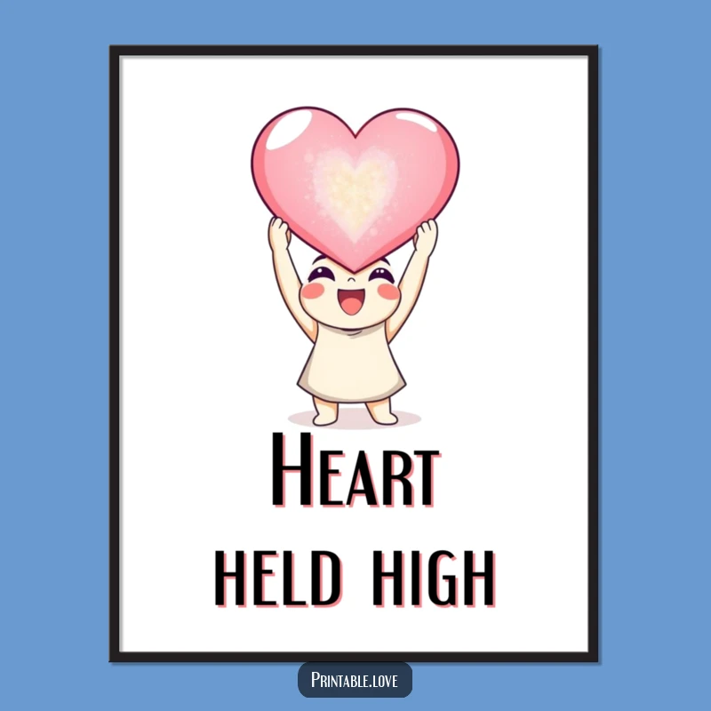 Funny Joyful Heart Poster: Giant Heart Art for Your Space