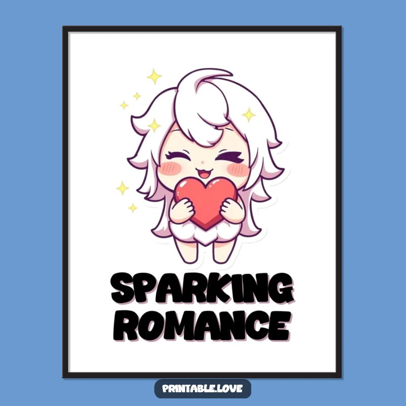 Funny Winking Heart Art Print: Decorate with Mischief, A Playful Gift Idea