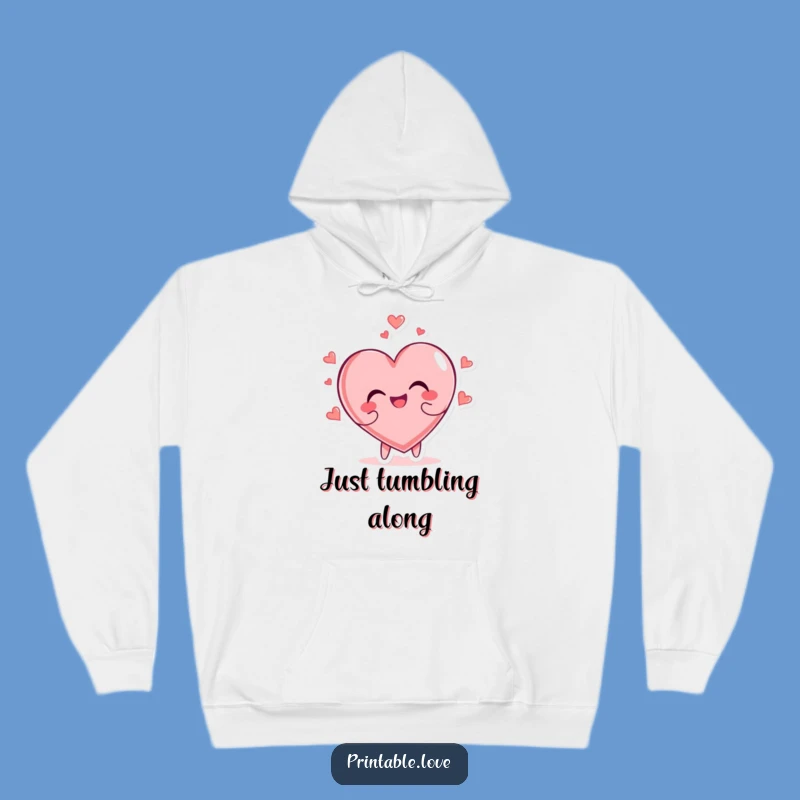 Cozy Funny Glee Heart Hoodie: Tumble into Comfort and Joy