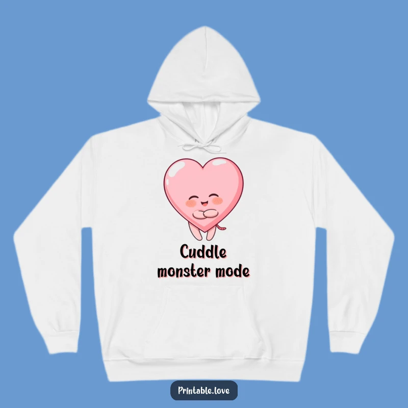 Cozy Giggling Heart Hoodie: Warm Embrace, Ultimate Funny Gift