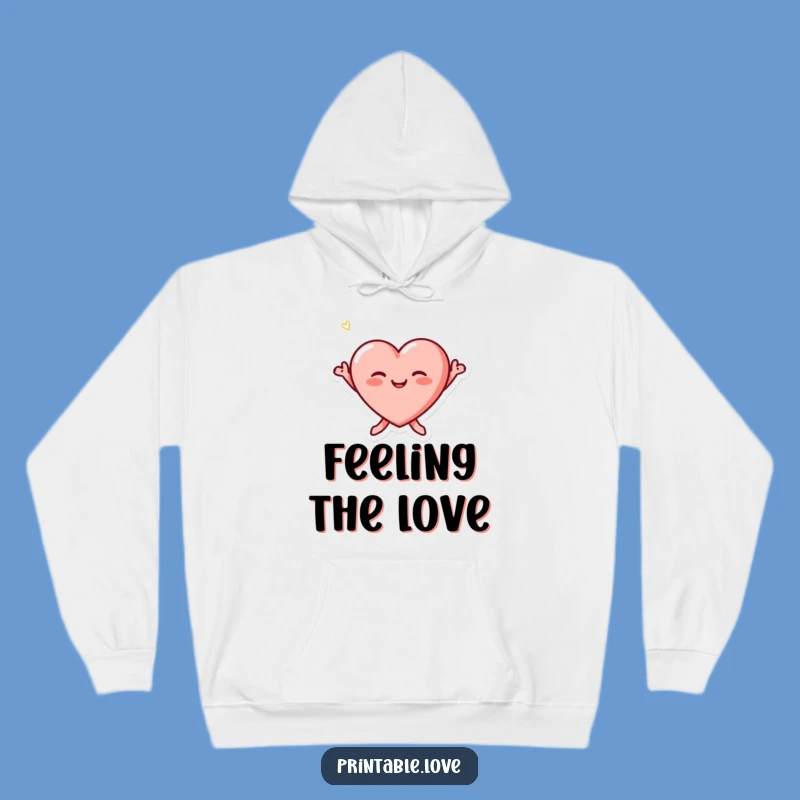 Cozy Funny Tiny Heart Hoodie: Jump into Comfort with Cheerful Blushes