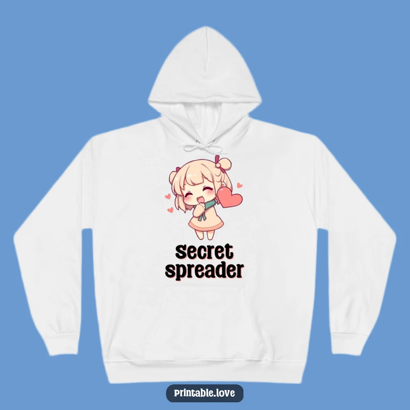 Funny Secret Whisper Hoodie: Cozy Heart Ear Sweatshirt for Friends