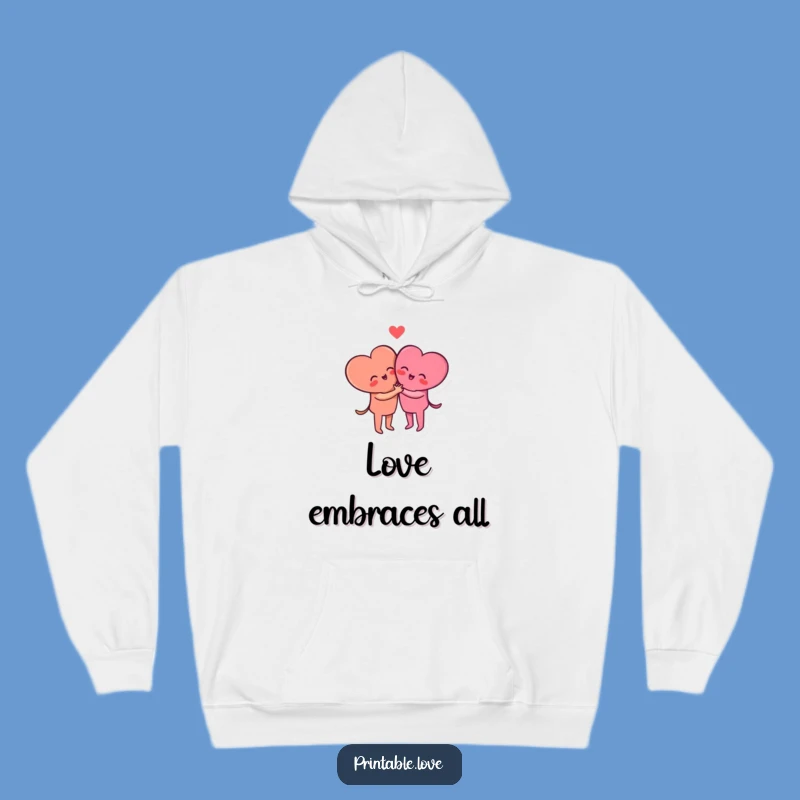 Cozy Funny Hugging Hearts Hoodie: Embrace Comfort and Love