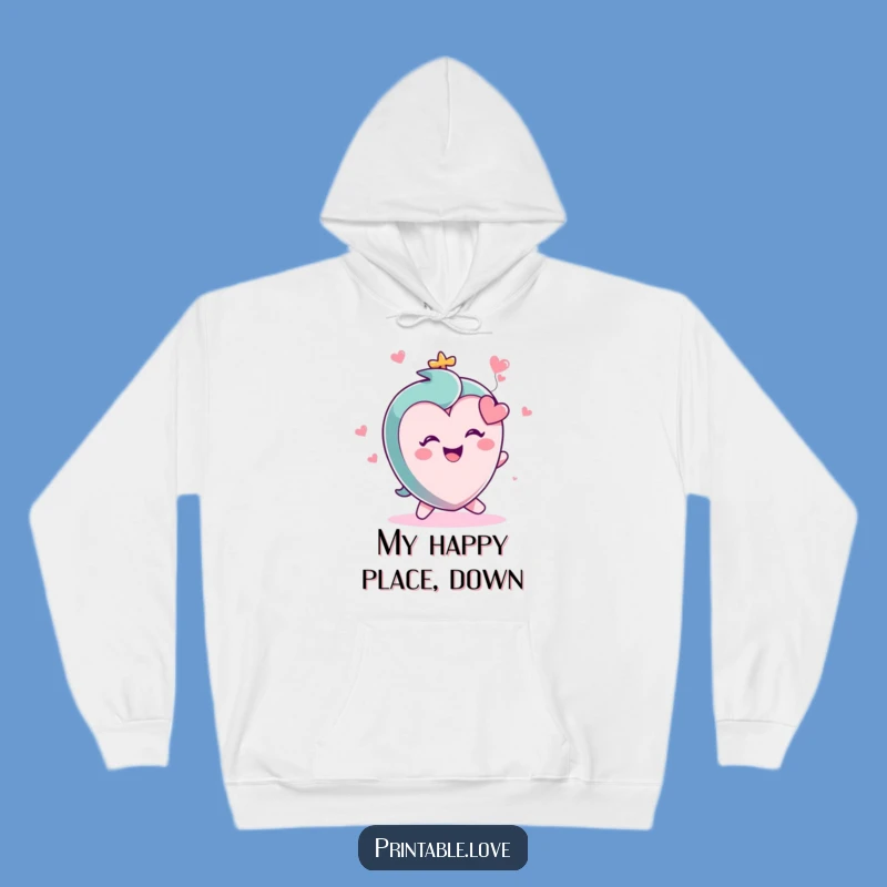 Cozy Funny Small Heart Hoodie: Gleeful Tumbles Guaranteed - Great Gift