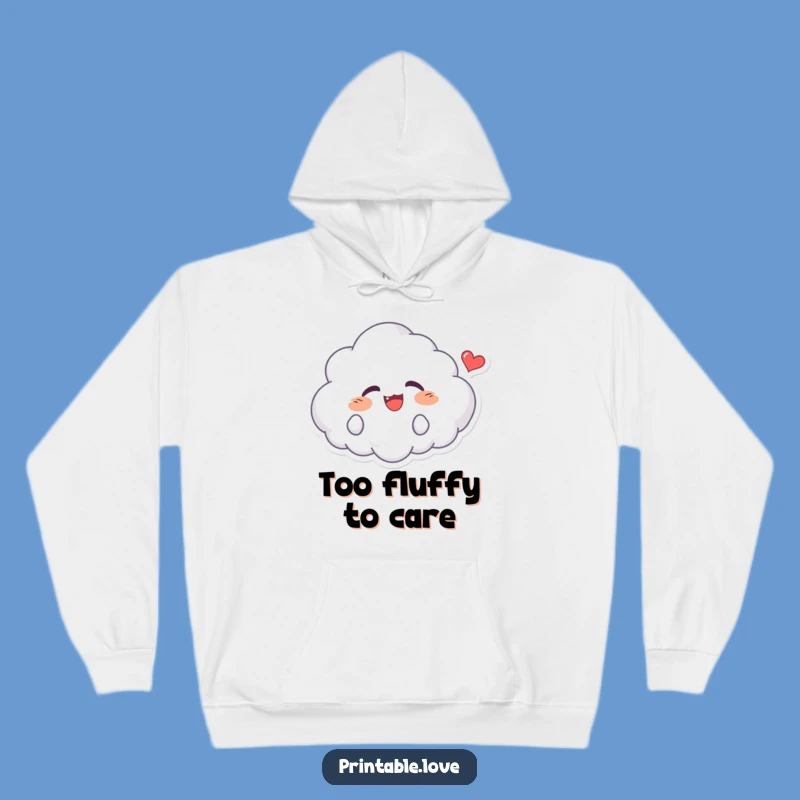 Funny Kawaii Cloud Hoodie - Cozy Giggling Character Sweatshirt, Perfect Funny Gift