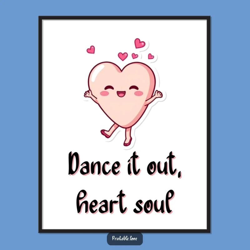 Free Printable Dancing Heart Wall Art: Joyful Twirls DL Decor
