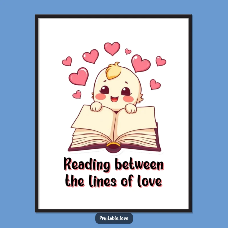 Funny Free Printable Wall Art: Joyful Book Heart Pages Art for Literary Spaces