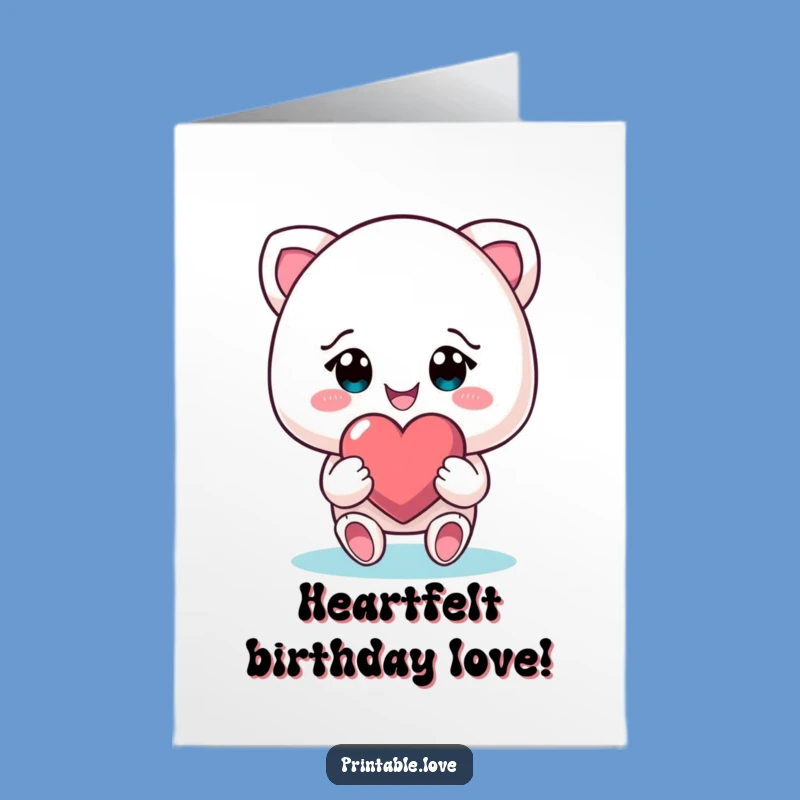Free Printable Birthday Card: Heartfelt Gift from Smiling Character!