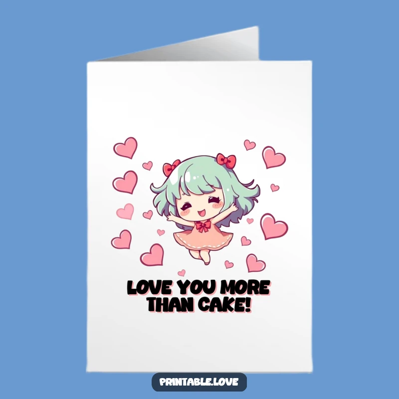 Free Printable Dancing Character Birthday Card Funny Downloadable Gift for Her