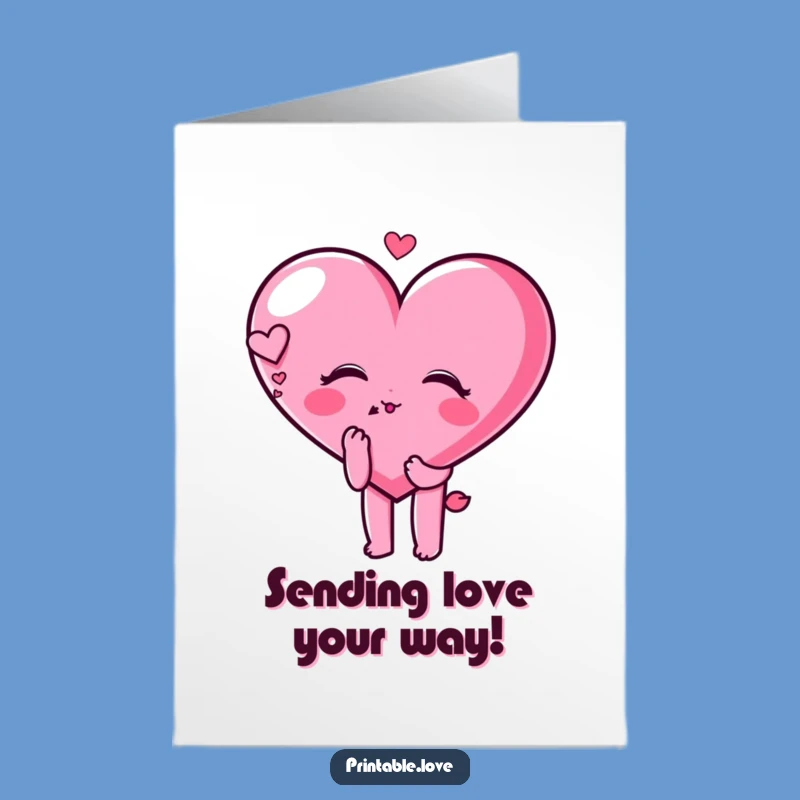 Free Printable Heart Kiss Congrats Card: Dreamy DL Celebratory Gift