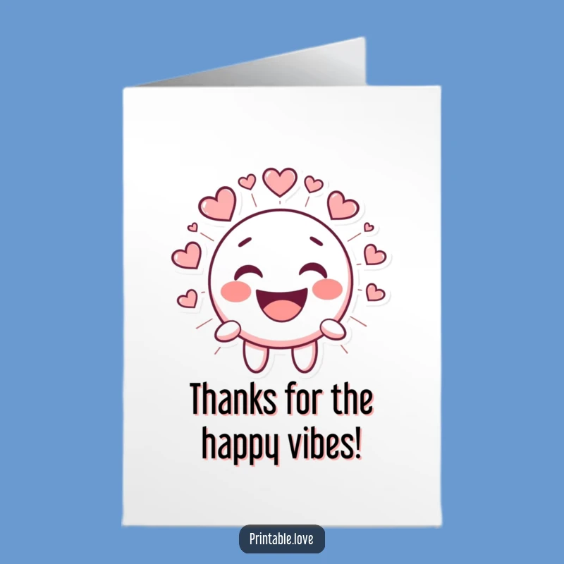 Free Printable Laughing Smiley Thank You Card: Heart Bursting Doctor Downloadable Gift