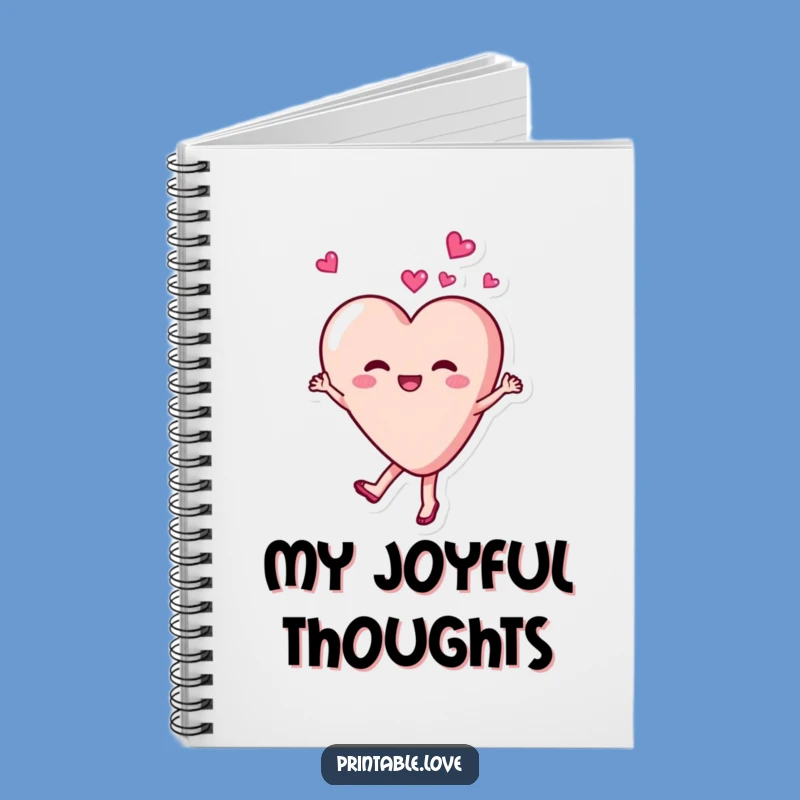 Funny Dancing Heart Notebook: Jot Down Joyful, Delightful Thoughts