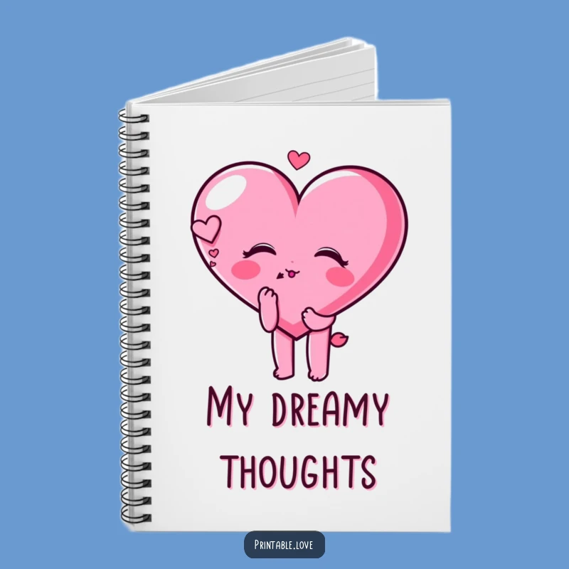 Funny Heart Kiss Notebook: Jot Down Dreamy Thoughts